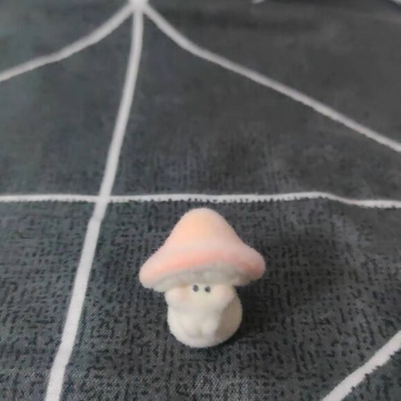 Set of 3 Mini Flocked Mushroom Figures - Picture 4 of 4